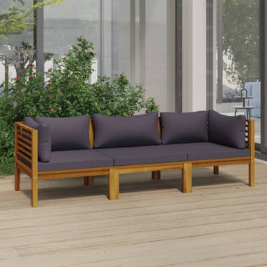 Acacia wood garden online sofa